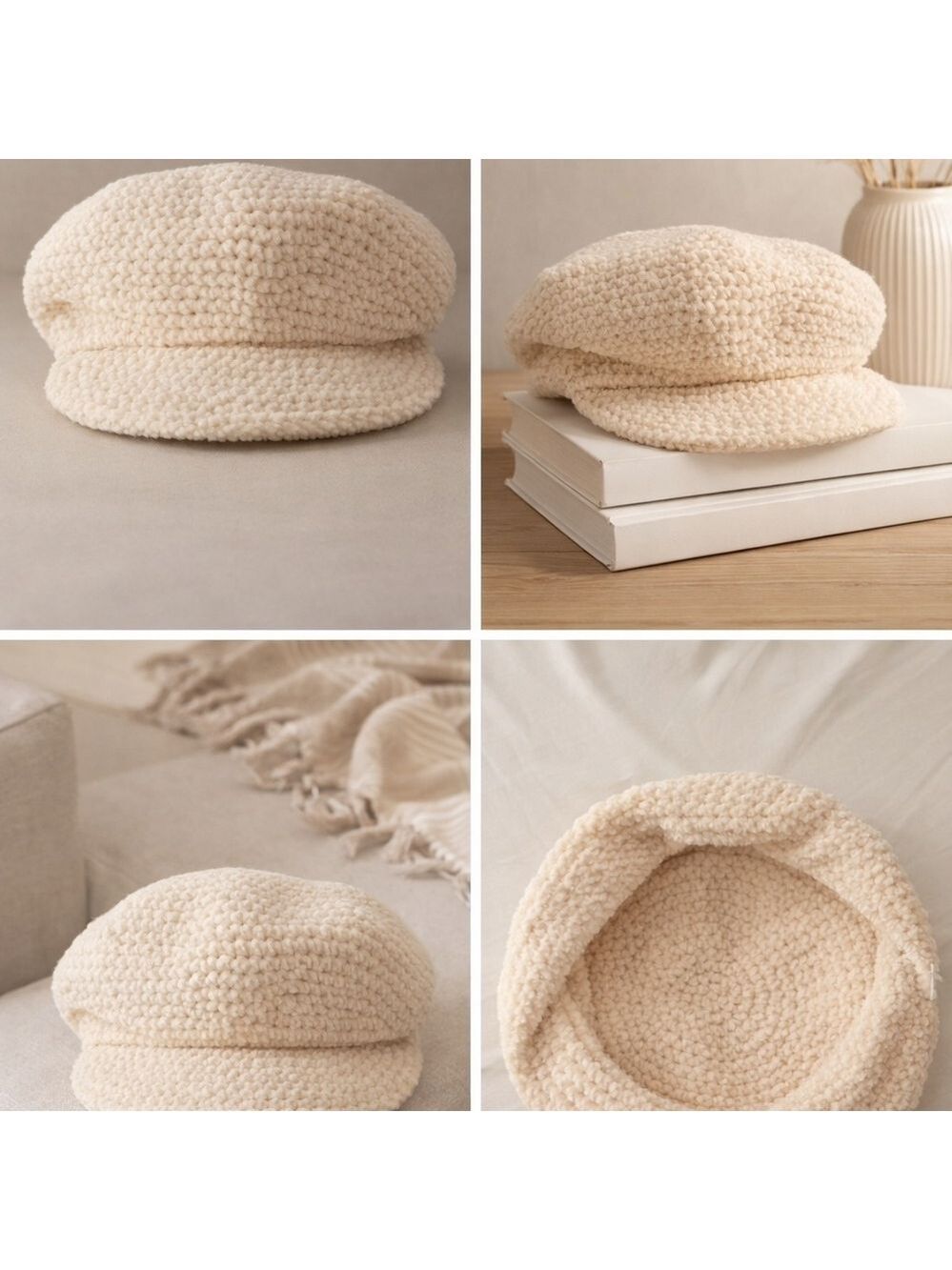 Accessory | August Hat Company Cream Knit Cap| C1 - Picture 2 of 4